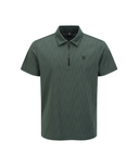 Men's Solid Half Zip T-Shirt - Dark Green