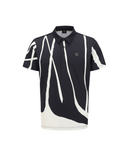 Men Check Short T-Shirt - Black