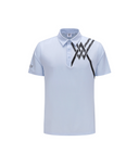 [Signature] Men's Logo Point Short T-Shirt - Light Blue