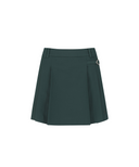 Women's Seasonal Pleats Half Pants - Dark Green