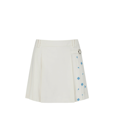 Women's Seasonal Pleats Half Pants - Ivory