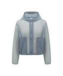 Women's Hooded Athleisure Jacket - Light Grey