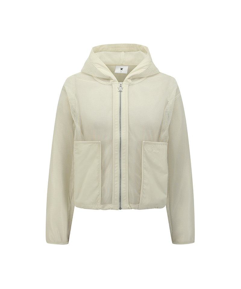 Women's Hooded Athleisure Jacket - Ivory – Anew Golf USA
