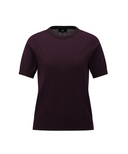 Women's Solid Short Sleeve Sweater - Burgundy