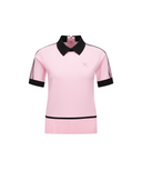 [Signature] Women's Mesh Patch Short Sleeve Sweater - Light Pink