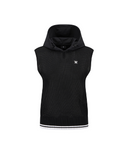 Women's Hooded Knit Vest - Black