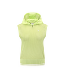 Women's Hooded Knit Vest - Lime
