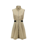 Women's Sleeveless Open One Piece - Beige