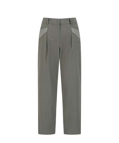 Women's Tapered Zip Point Pants - Khaki