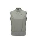 Women's Back Zip Mock Neck Vest - Khaki