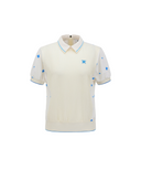 Women's Seasonal Pattern Half Zip T-Shirt - Ivory