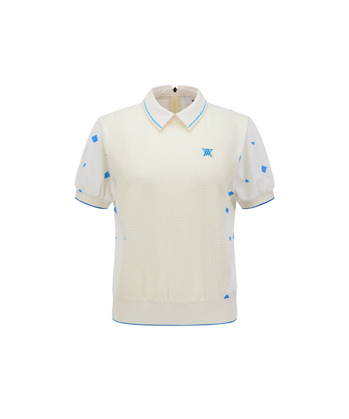 Women's Seasonal Pattern Half Zip T-Shirt - Ivory – Anew Golf USA