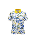 Women's Abstract Pattern Blouson T-Shirt - White