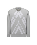 Men's Line Point Round Sweater - Light Grey