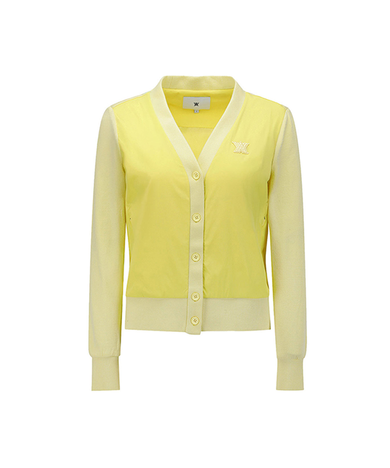 Women's Line Block Button Jacket - Yellow