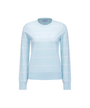 Women's Stripe Round Sweater - Ice Blue