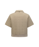 Women's Short Sleeve Jacket - Dark Beige