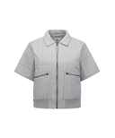 Women's Short Sleeve Jacket - Light Grey