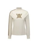 Women's Line Point Mock Neck T-Shirt - Ivory