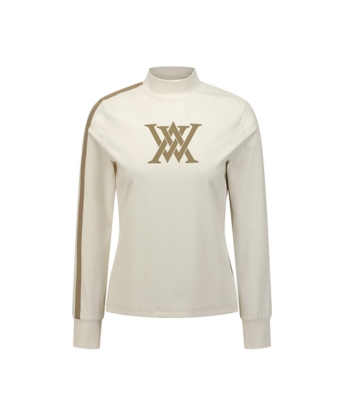 Women's Line Point Mock Neck T-Shirt - Ivory – Anew Golf USA