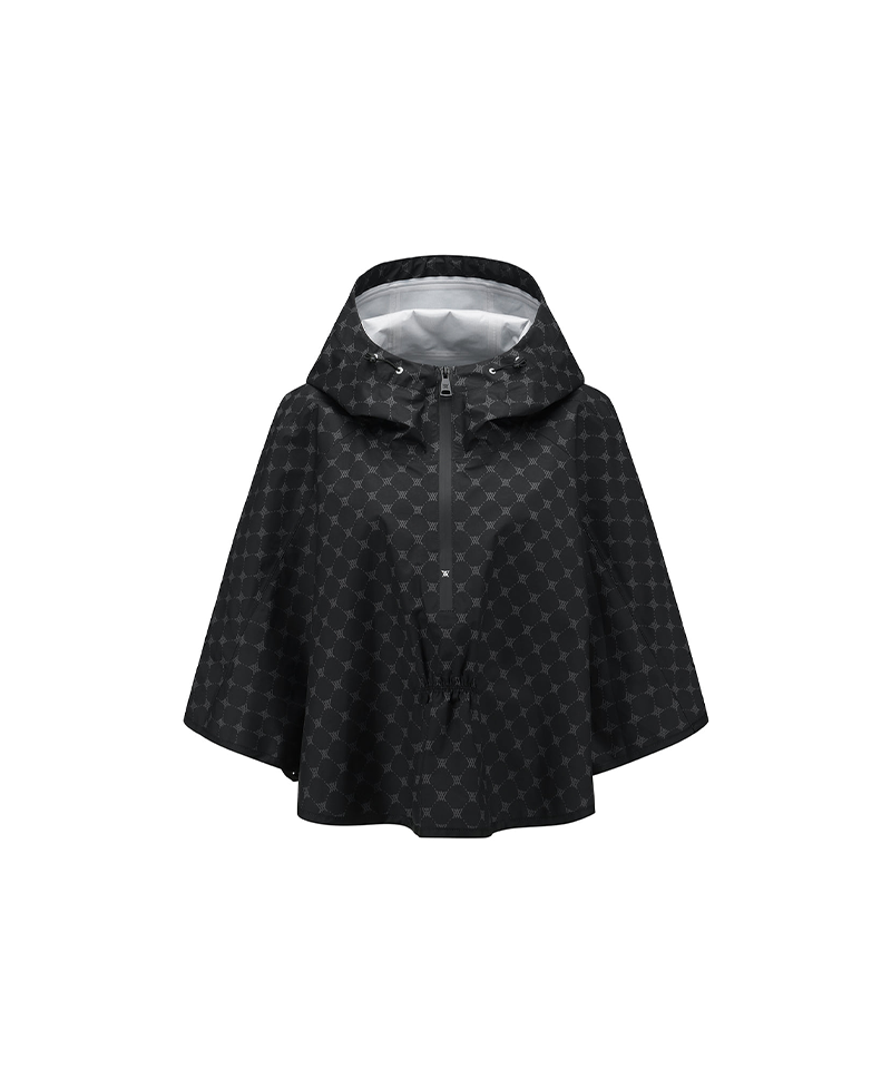Women's Logo Dot Rain Cape - Black