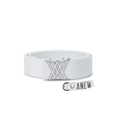 Women's Logo Ring Belt - White