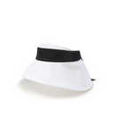 Women's Scarf Bonnet Visor - White