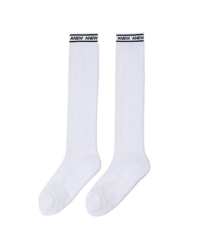 Women's Aqua Mesh Knee Socks - White