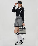 Women's Pattern Knit Skirt - Black