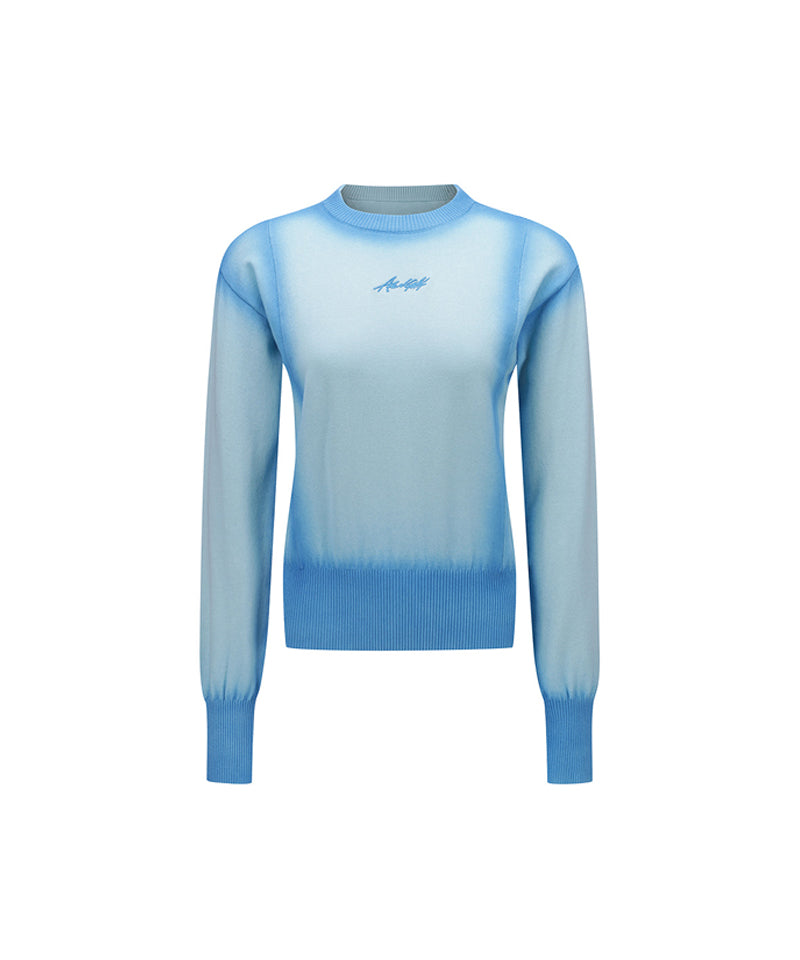 Women's Vivid Dyeing Pullover - Sky Blue