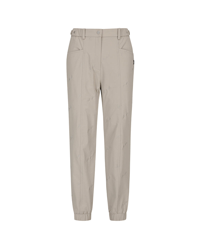 Women's Logo Embroidery Point Jogger L/PT - Light Beige