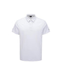 ANEW GOLF Men's SM Black Finish Jacquard Short T-Shirt - White