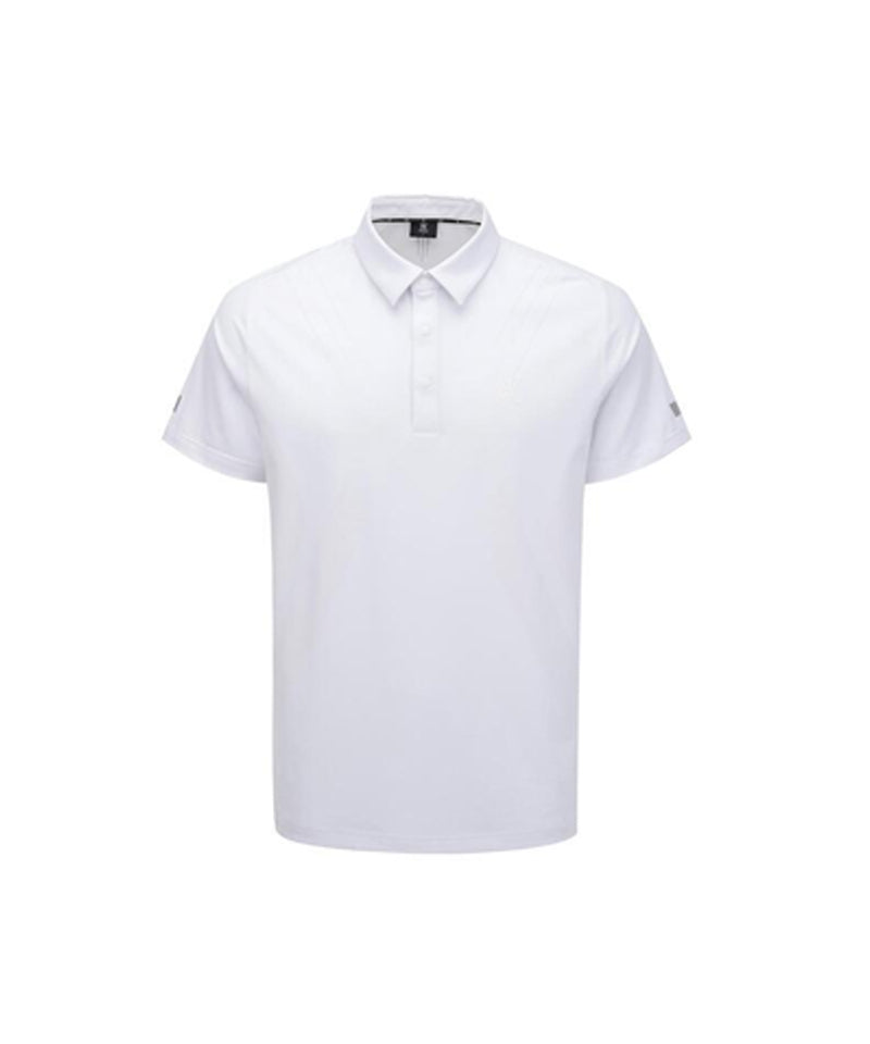ANEW GOLF Men's SM Black Finish Jacquard Short T-Shirt - White