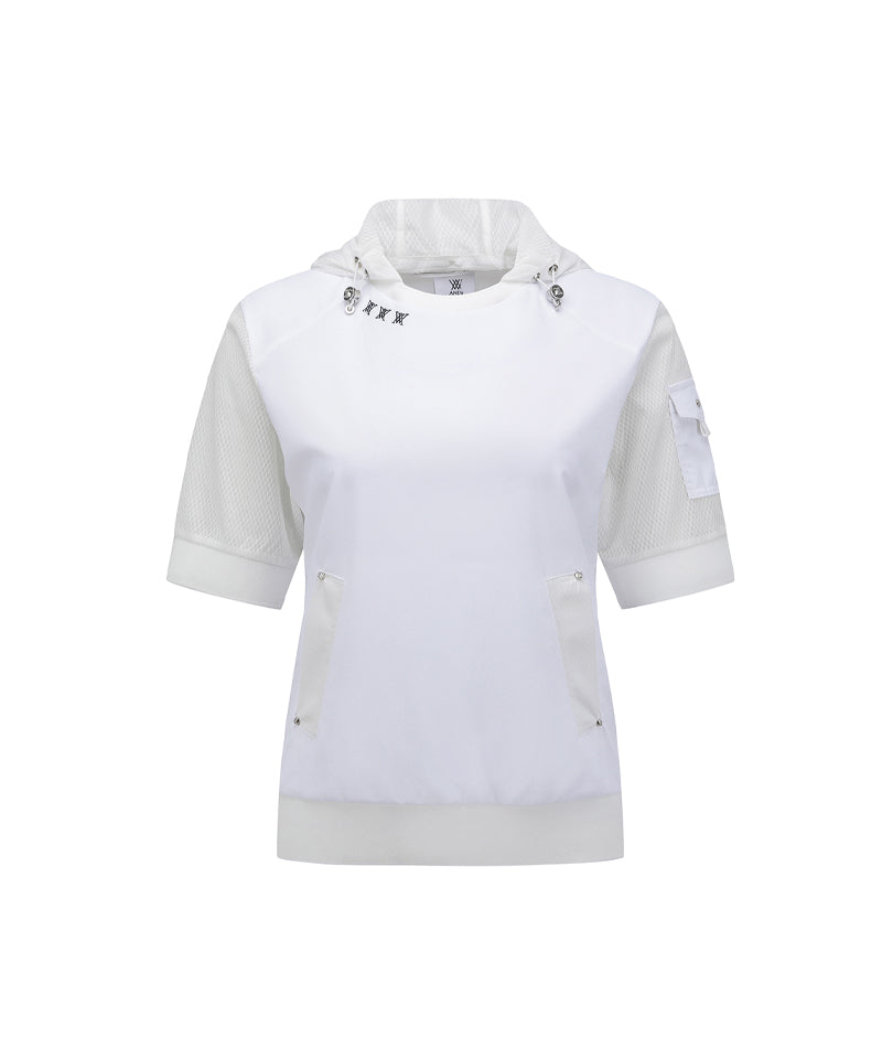 ANEW Golf Women's SM Hoody Pocket Short T-Shirt - White