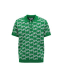 ANEW GOLF Men's SM  Logo Pattern Short Round Sleeve Sweater - Green