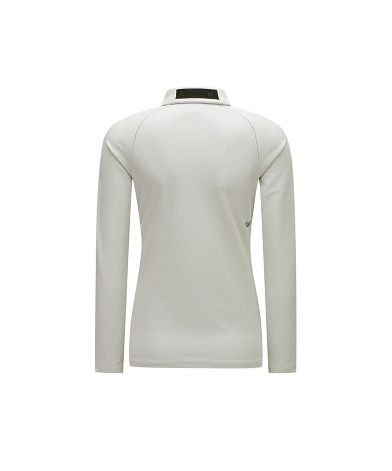 Women's Corduroy Long T-Shirt - Light Gray