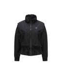 Women's Shirring Point MA-1 Jacket - Black
