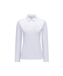 Women's Collar Point Long T-Shirt - White
