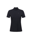 ANEW Golf Women's SM Black Finish Mock Neck Short T-Shirt - Black
