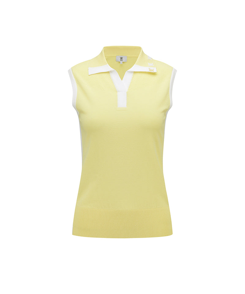 Women Back Signature Logo Sleeveless - Yellow