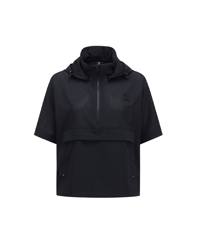 ANEW Golf Women's SM Hoody Anorak Jacket - Black