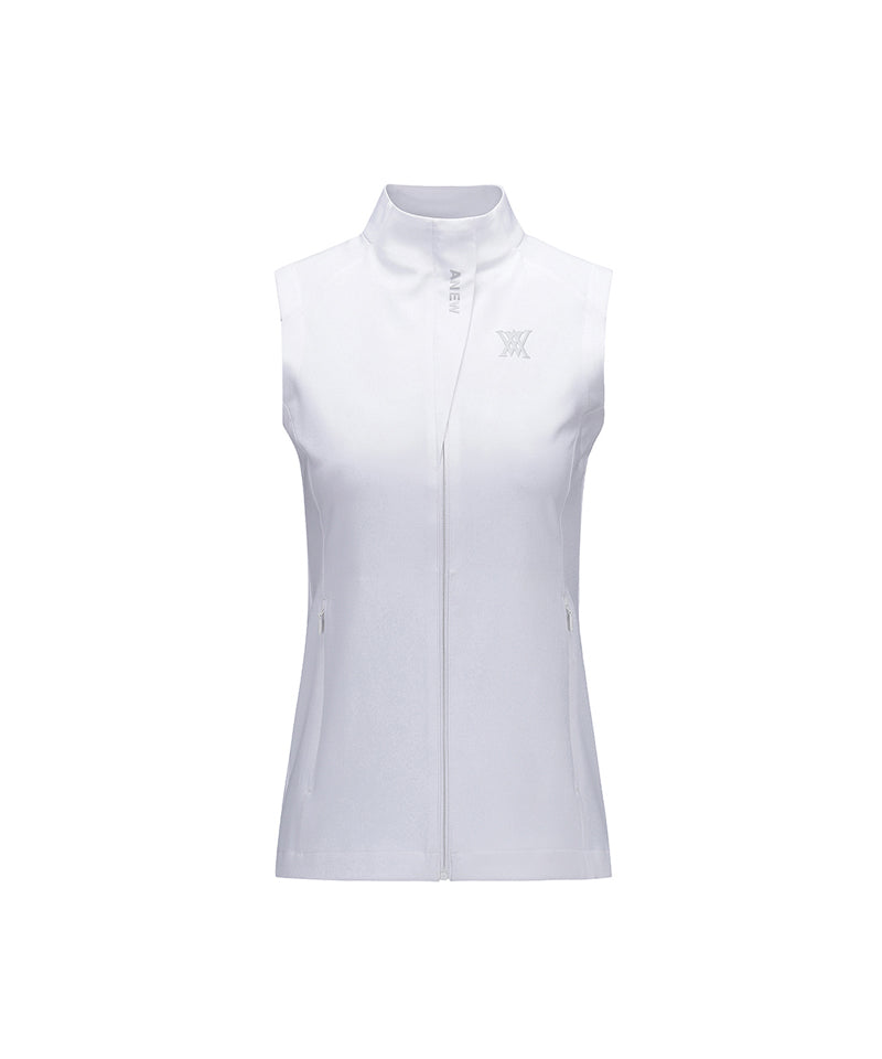 Women's FIT High Neck Vest - White