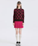 Women's Half Pleats Golf Skirt - Pink