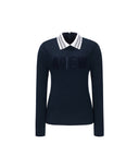 Women's Boucle Embo Logo L/TS - Dark Navy