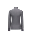 Women's Zipper Point Golgi Long T-shirt - Gray
