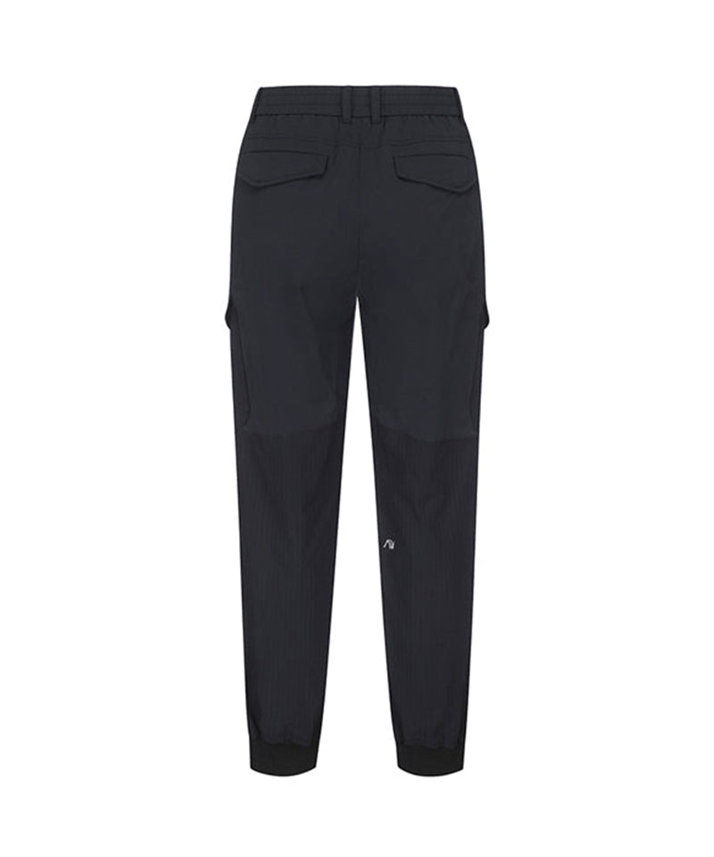 Women's Ribstop Pocket Jogger Long Pants - Black