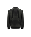 Men's Allover Logo Jacquard Hooded Jacket - Black