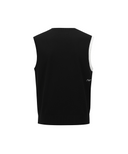 Men's Diagonal Logo Knit Vest - Black