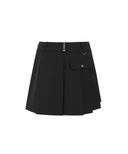Women's Pleated Half Pants - Black