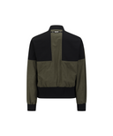 Women's Color Block Hooded Blouson Jacket - Dark Khaki